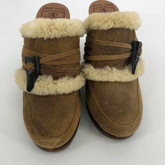 No size tag - Lucky Brand Fur Lined Clog mules - Picture 3 of 8